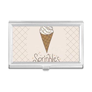 Imagem de Carteira de bolso para cartão de visita com agulha colorida de chocolate e sorvete