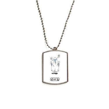 Imagem de DIYthinker Colar Egito Múmia Halloween Specter Horus corrente de aço inoxidável com pingente de identificação para cães