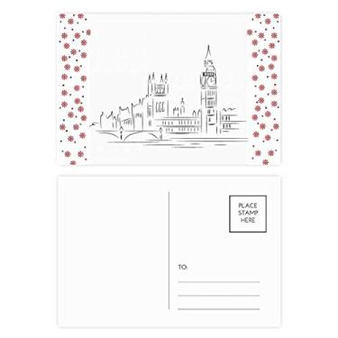 Imagem de Sketch — Ilustração de marca de bandeira do Reino Unido — Cartão postal de Natal e celebração