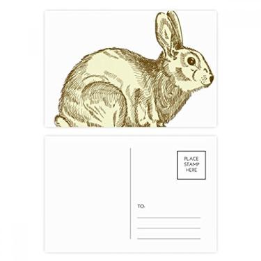 Imagem de Conjunto de cartões postais de aniversário com tema de cultura de coelhos, tema de religião da Páscoa