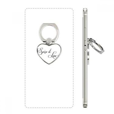 Imagem de Anel, suporte universal para celular com citação de poesia famosa Seize It Live It