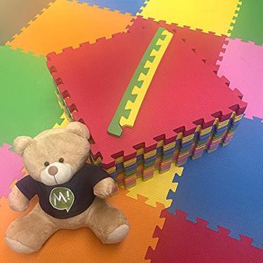 Imagem de Kit 10 Tapete Tatame EVA Colorido 50x50x2cm 20mm