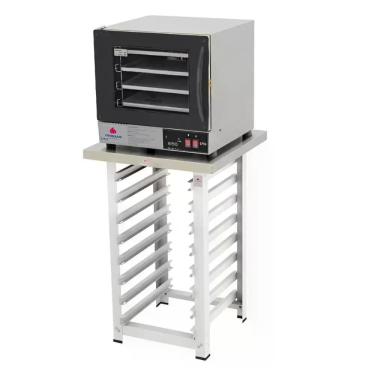 Imagem de Kit - Forno Turbo Elétrico Fast Oven PRP-004 Plus 127V Preto + Bancada MES-004 - Progás