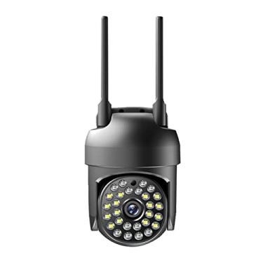 Imagem de Câmera de segurança externa, câmera WiFi 5G para segurança residencial, câmera de vigilância em domo 1080P com visão noturna em cores, áudio bidirecional, detecção de movimento (Black)