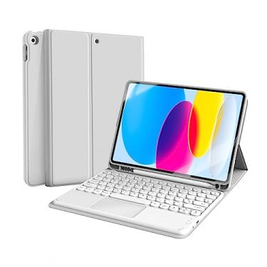 Imagem de WB Capa com Teclado e trackpad para iPad 10ª e 11ª Geração 10.9" Polegadas com Auto Hibernação (Cinza)