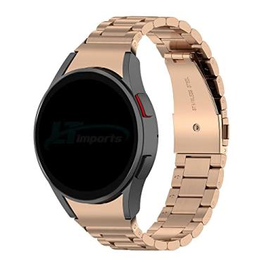 Imagem de Pulseira Metal 3 Elos LTIMPORTS, compativel com Galaxy Watch 6 - Galaxy Watch6 Classic - Galaxy Watch 5 - Galaxy Watch5 Pro - Galaxy Watch 4 - Galaxy Watch4 Classic (Rose Gold)