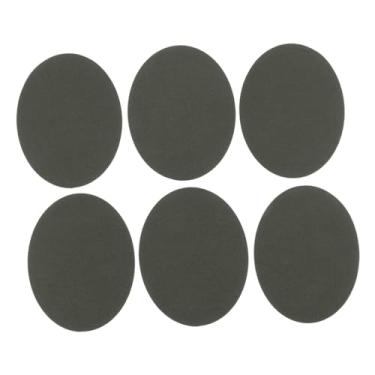 Imagem de dailymall Emblemas para aplicar a ferro, 6 peças, aplique para tecido, cotovelo, joelho, passar, costurar, para meninas, crianças, jeans, saia, roupas, jaquetas, bolsas, kit de reparo de arte - cinza