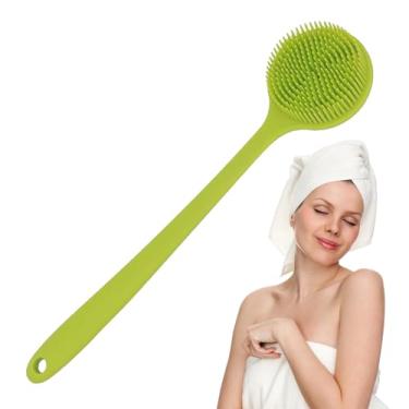 Imagem de Escova de banho para costas, escova para costas | Purificador de chuveiro de silicone,Escova traseira para chuveiro, escova de chuveiro com longo, escova de banho com cerdas macias, Shakven
