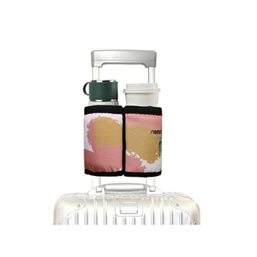 Imagem de riemot Porta-copos de viagem para bagagem, porta-bebidas de mão, comporta duas canecas de café, serve para alças de mala de enrolar - presentes para comissários de bordo e acessórios de viagem, Gancho