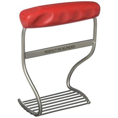 Imagem de Kitchen Innovations KI-100102 FBA_KI-100102 liquidificador de torta perfeito, cortador de pastelaria, melhor em lâminas de aço inoxidável de classe com cabo ergonômico, vermelho, pequeno,