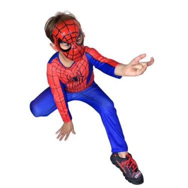 Imagem de Roupa Fantasia Infantil Longa Com Enchimento Homem-Aranha - Fantasias