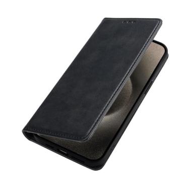 Imagem de Capa magnética de telefone para Samsung Galaxy Note 4 5 8 9 10 Pro 10 Plus 10 Lite Capa flip com compartimentos para cartões Capa carteira de couro, preta, para Samsung Note 4