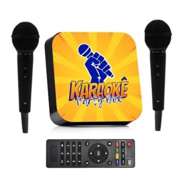 Imagem de Karaokê Party Box Amarelo Com Pontuação +De 1000 Músicas +2 Microfones