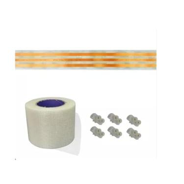 Imagem de Kit Fita Elétrica 3 Pistas - 7 Metros Eletrofita 15a Adesiva + 8 conector