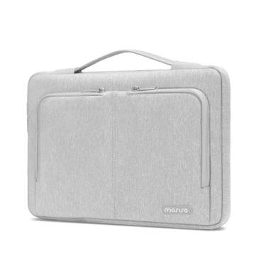 Imagem de MOSISO Bolsa protetora para laptop 360 compatível com MacBook Air de 13 polegadas M2 M1 2023-2018 / Pro 13 M2 M1 2023-2016, Surface Pro 8/7/6/X/5/4/3, iPad Pro de 12,9 com 2 bolsos frontais e cinto,