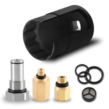 Imagem de KPALAG Válvula de bomba de óleo de alta pressão ferramenta de montagem de teste de ar adaptadores de trilho de óleo kit de teste de vazamento e soquete de válvula IPR 6.0 com kit de vedação compatível