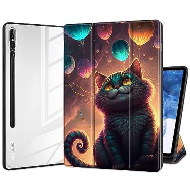 Imagem de Batianda Capa projetada para Samsung Galaxy Tab S9 Plus 12,4 polegadas modelo 2023 (SM-X810/X816/X818) com suporte para caneta S, capa para tablet à prova de choque com capa traseira transparente