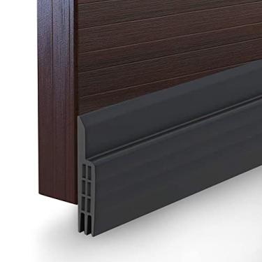 Imagem de Veda-porta, para Portas Externas e Internas, Veda-fresta, À Prova de Ruído, Vedação para Porta, Preto, 5 x 99 cm (L x C)