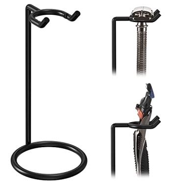 Imagem de Linkidea Suporte de navalha de segurança de aço inoxidável, suporte masculino de barbear, compatível com Gillette Fusion 5 lâmina de segurança de cabo longo (preto)