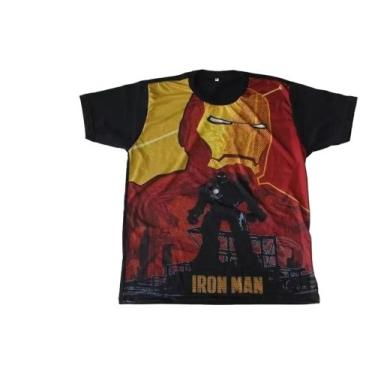 Imagem de Camiseta Homem De Ferro Iron Man Blusa Adulto Unissex Super Herói Pers