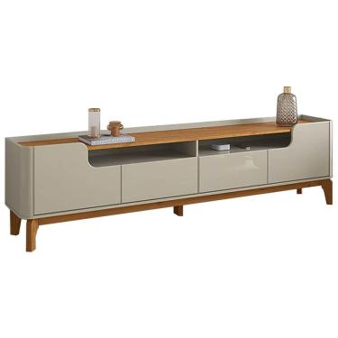 Imagem de Rack Flip 220cm 4 Portas para TV até 75 Polegadas Patrimar Cor Off White Cinamomo