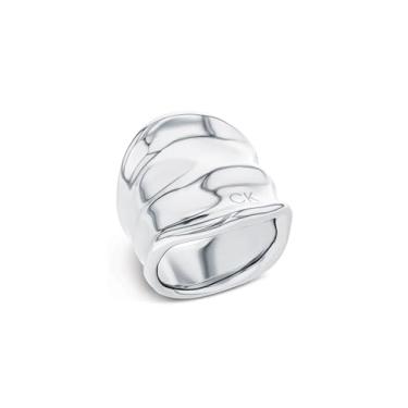 Imagem de Calvin Klein Coleção Elemental Rings para mulheres, aço inoxidável, acessório de joias, anéis para ela, roupa de designer, Aço inoxidável, Sem pedra preciosa