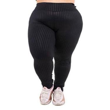 Imagem de Calça Legging Plus Size Cirre 3d Poliéster Confortável-Feminino