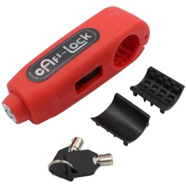 Imagem de Cadeado Antifurto Trava De Manete Freio Moto Segurança Chave (Vermelho)