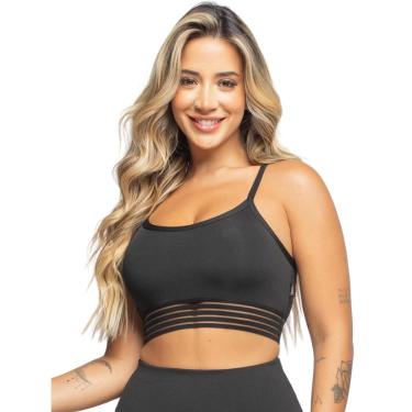 Imagem de Top Fitness Hidra Alcinha Nadador Feminino Sem Bojo Alça Fina Academia Com Elástico-Feminino