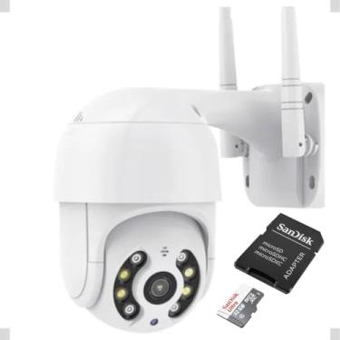 Imagem de Câmera Externa a'prova d'agua full color HD Visão noturna 360º wi-fi 1080p + Cartão de memória 32G SanDisk/Resistênte ao tempo/App Yoosee