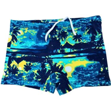 Imagem de Sunga Infantil Natação Tie Dye Por Do Sol Proteção Uv Praia Piscina Juvenil Kids