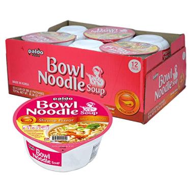 Imagem de Caixa Lamen Coreano Bowl Noodle Sabor Camarão Paldo 86 gramas - 12 Copos
