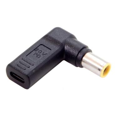 Imagem de chenyang Adaptador conversor de emulador USB C para CC 7,9 x 5,4 mm PD 65 W, entrada tipo C para saída CC 20 V