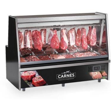 Imagem de Balcão Frigorifico Turino Com Depósito Gats200d Gelopar Expositor De Carnes Preto 220v