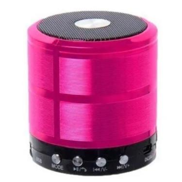 Imagem de mini caixa de som com bluetooth ,fm - Mini Speaker, Rosa