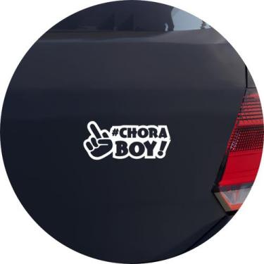 Imagem de Adesivo de Carro Chora Boy! Choraboy "Dedo do Meio" - Melhor Adesivo, 