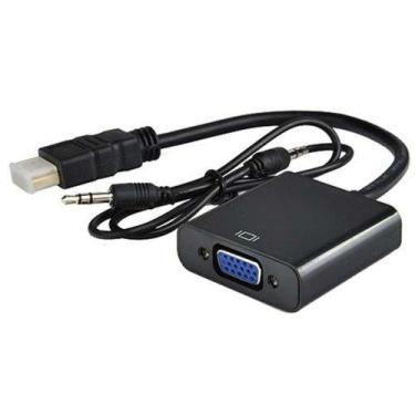 Imagem de Cabo Adaptador Conversor Hdmi Para Vga Com Saída P2 De Áudio - Amana S