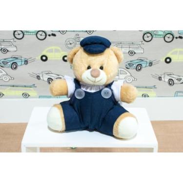 Imagem de URSO DE PELUCIA TEDDE 12 CM - MACACÃO (MARINHO LISO)