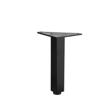Imagem de Bathroom Cabinet Feet, Adjustable Black Coffee Table Feet, Metal Support Cabinet Feet, Non-slip Rubber Bottom,Stronger Load-Bearing Capacity, Surface Electroplating Process（4pcs）(Black,8cm/3.15in*15cm