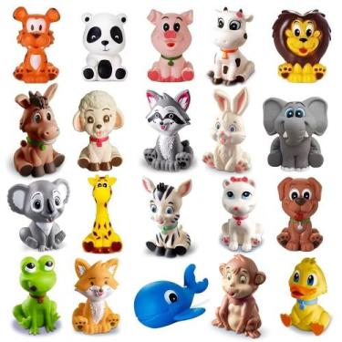 Imagem de Kit Com 20 Unids Brinquedos De Vinil Para Bebê Mundo Animal - Cometa