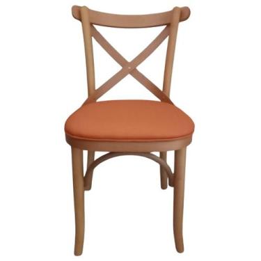 Imagem de Cadeira Bruna X Selva Estofada facto tanger Madeira Maciça Gourmet Sal