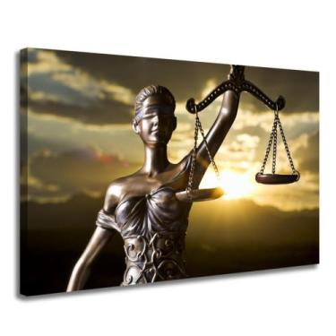 Imagem de Quadro Decorativo Tela Escritório Advocacia Deusa da Justiça Grande 60