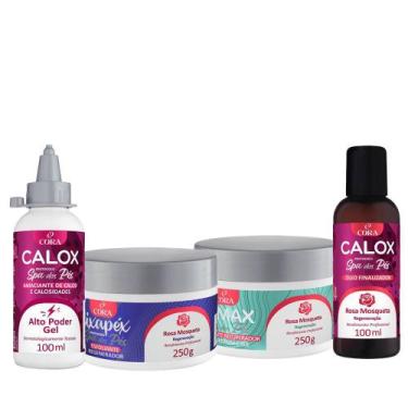 Imagem de Kit Spa dos Pés Calox Amaciante dos Calos + Lixapex Esfoliante + Pémax