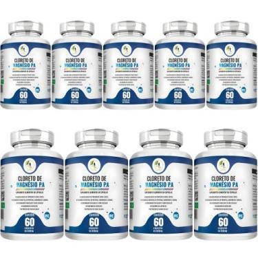 Imagem de KIT C/9 Cloreto De Magnésio Pa - 60 Cápsulas - Fits Life