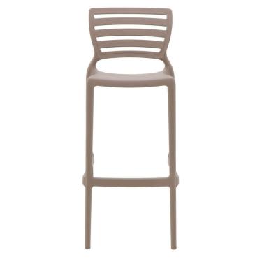 Imagem de Cadeira Tramontina Sofia Alta Bar Em Polipropileno E Fibra De Vidro Camurça