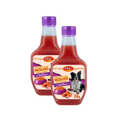 Imagem de Kit 2 Molho Especial para Ração de Cachorro Colosso Sabor Churrasco 25