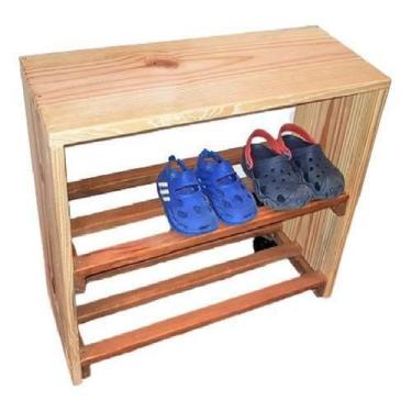 Imagem de Banco Sapateira Prateleira Organizador Multiuso - Loja Do Pinho