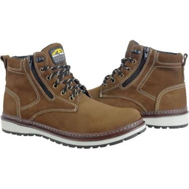 Imagem de Bota Casual Masculina Couro Zíper Calce Fácil Macia Conforto - Bell Bo