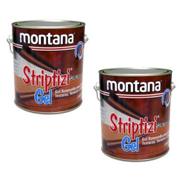 Imagem de Kit 02 Removedor Tintas Verniz Texturas Striptizi Gel 3,6lt - MONTANA