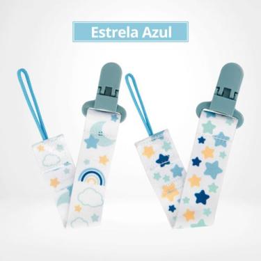 Imagem de Prendedor de Chupeta Bico Para Bebe Buba  Clipe com trava 26cm, 2 pren